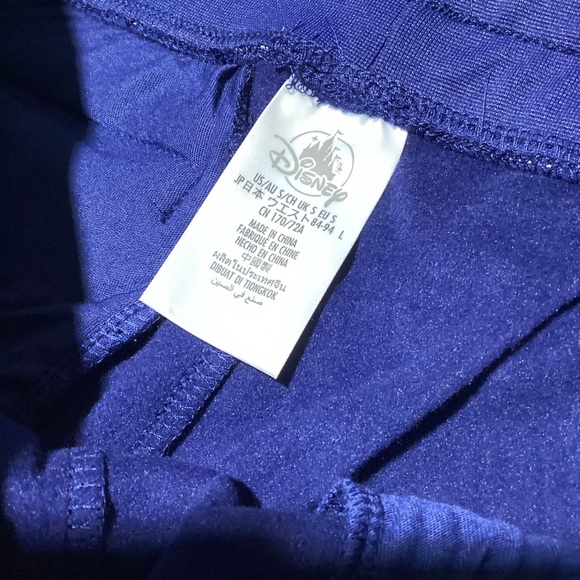 Disney 50th Anniversary Track Jogger Sweatpants Sparkle Blue Cinderella’s Castle - Picture 10 of 12